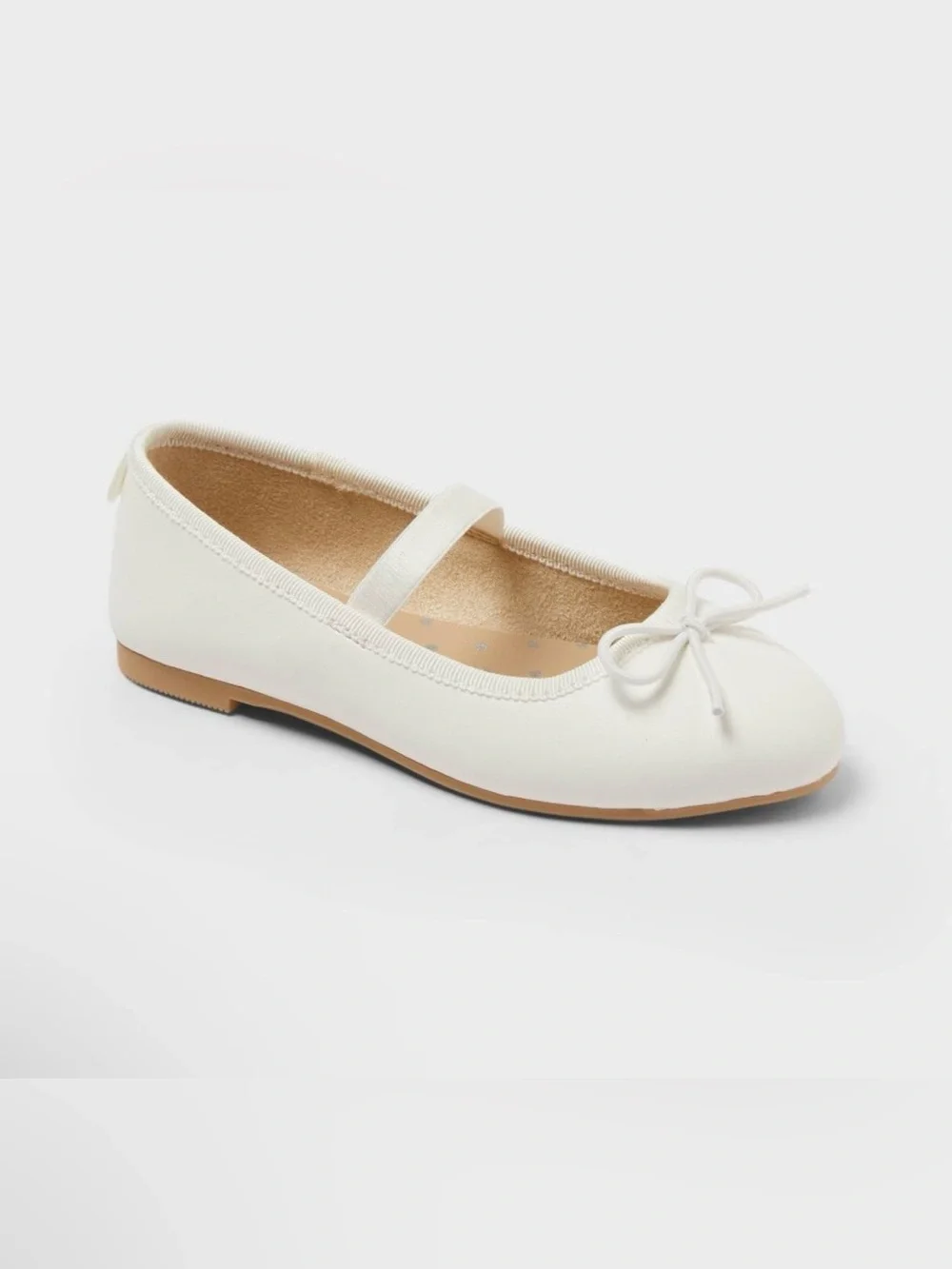 NWT Toddler Nora 2.0 Classic Ballet Flats - Cat & Jack White Size 1 Little Girl